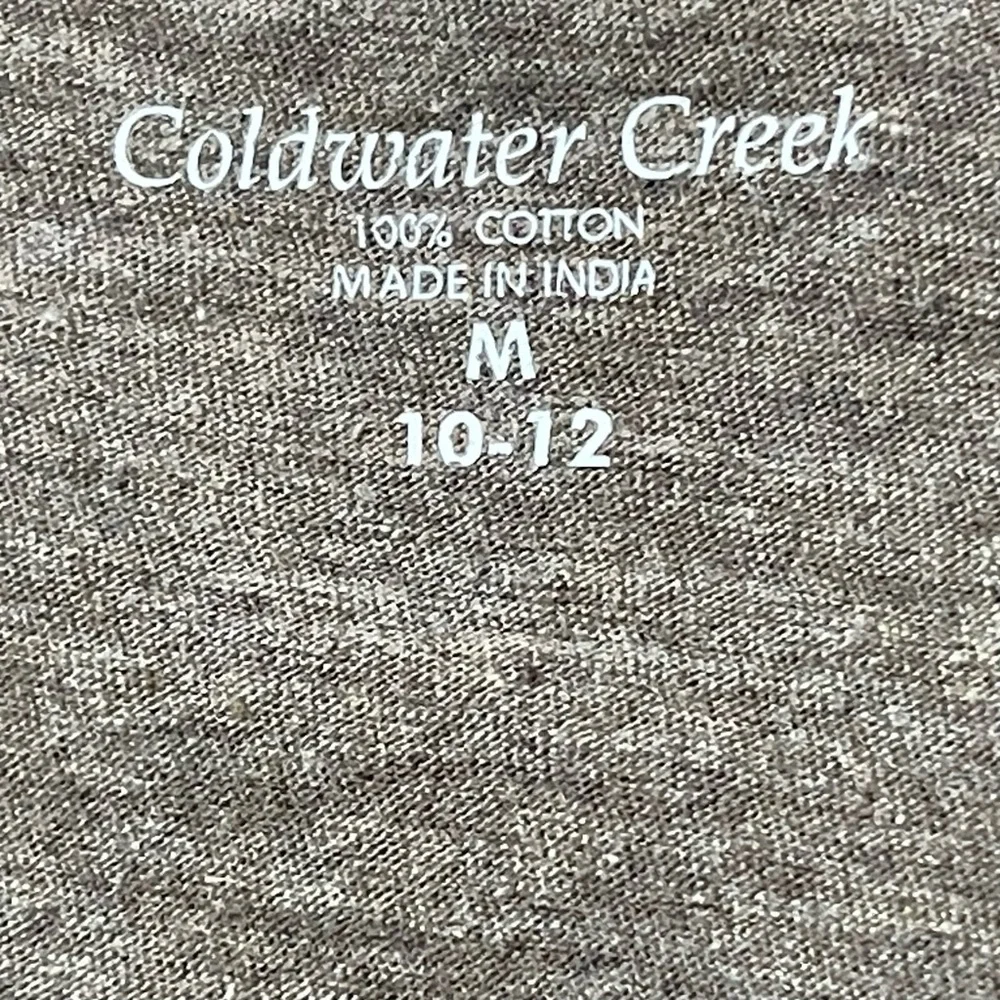 Coldwater Creek Brown Gold Chevron Sequin Shell Tank Top, Size M, XL - Picture 3 of 8